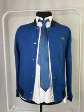 Usado, Jaqueta Bombardeiro Lacoste Live Masculina Azul Marinho Algodão Logotipo Croc Casual Tamanho 40 Média comprar usado  Enviando para Brazil