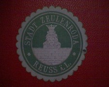 Siegelmarke stadt zeulenroda gebraucht kaufen  Deutschland