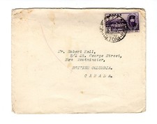 G313 Grécia 1933 Single Franking - Salonica - Capa para BC Canadá comprar usado  Enviando para Brazil