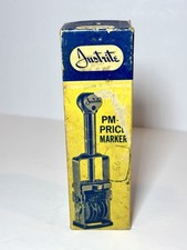 Marcador de preço vintage A&P Justrite PM1 máquina de carimbo preço de varejo na caixa comprar usado  Enviando para Brazil