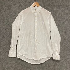 Usado, Camisa masculina Ralph Lauren tamanho médio branca algodão manga longa botão para cima elástica comprar usado  Enviando para Brazil