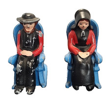 Agitador de sal e pimenta vintage Amish casal em cadeira de balanço ferro fundido comprar usado  Enviando para Brazil