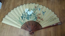 painted xl hand bamboo fan for sale  Palmetto