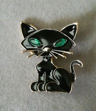 Katzen brosche gold gebraucht kaufen  Recklinghausen