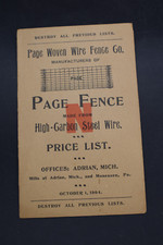 1904 page woven for sale  Albany