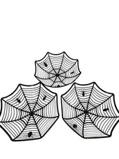 Decoração de festa de Halloween cesta de doces frutas teia de aranha tigela de plástico CONJUNTO DE 3 comprar usado  Enviando para Brazil