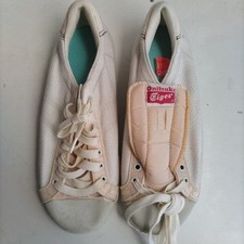 Tênis Onitsuka Tiger anos 70 Deadstock malha branca tamanho 25,0cm feito, usado comprar usado  Enviando para Brazil