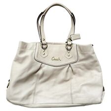 Bolsa de ombro COACH marfim couro macio Ashley Carryall ferragem dourada F19243, usado comprar usado  Enviando para Brazil