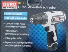 Duro pro akkuschrauber gebraucht kaufen  Solingen