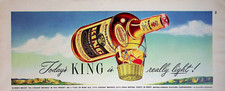 1951 Brown Forman's KING Blended Whisky Vintage Anos 50 Impressão Anúncio So Light It Floats comprar usado  Enviando para Brazil