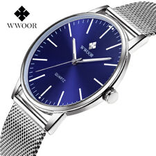Relógio masculino WWOOR quartzo caixa ultrafina relógios masculino impermeável relogio de negócios comprar usado  Enviando para Brazil