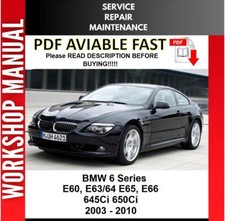 BMW 645Ci 650Ci E60 E63 E64 E65 2003 - 2010 MANUAL DE OFICINA DE REPARO DE SERVIÇO comprar usado  Enviando para Brazil