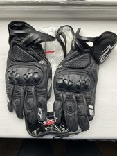 leather motorbike gloves for sale  PURLEY