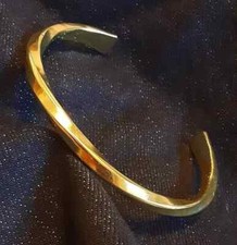 Bracelete masculino clássico sólido ajustável bracelete 8" folheado a ouro amarelo 14k comprar usado  Enviando para Brazil