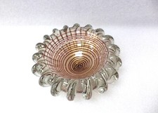 Vaso tigela de vidro arte dourada Murano Venetian Barovier & Toso Zebrati, usado comprar usado  Enviando para Brazil