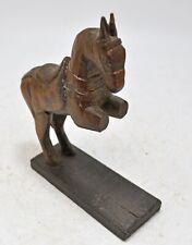 Estatueta de cavalo de madeira vintage original antiga esculpida à mão comprar usado  Enviando para Brazil