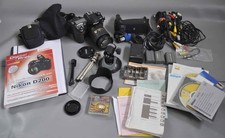 Nikon D D200 10.2MP Digitalkamera Schwarz Gehäuse Body mit Zubehörpaket Kamera comprar usado  Enviando para Brazil