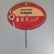 Ancienne étiquette boucherie d'occasion  Coutances
