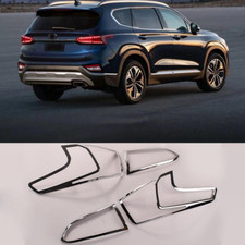 Abajur traseiro ABS cromado tampa acabamento 4 peças para Hyundai Santa Fe 2019-2023 A comprar usado  Enviando para Brazil