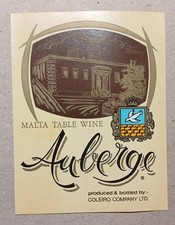 Rara Etiqueta de Garrafa Malta Auberge Mesa Vinho Coleiro Co Ltd comprar usado  Enviando para Brazil