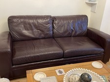 Brown seater leather for sale  DRONFIELD