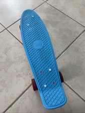 Deck plástico 22" skate mini cruiser estilo centavo placa. Azul/vermelho comprar usado  Enviando para Brazil