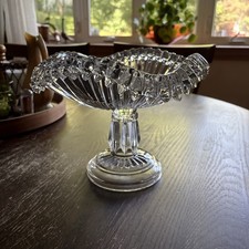 Compota de pé incolor transparente joia coroa de vidro EAPG O'Hara comprar usado Compota de pé incolor transparente joia coroa de vidro EAPG O'Hara comprar usado  Enviando para Brazil