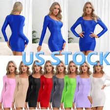Vestido feminino brilhante brilhante manga longa mini vestido Bodycon Club vestidos de festa comprar usado  Enviando para Brazil