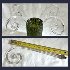 4 folhas de vidro soprado 11" lustre de cristal braços de rolagem redemoinhos peças comprar usado  Enviando para Brazil