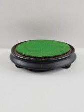 Vaso de plantas preto oriental asiático redondo 6,5 pol. estátua suporte de madeira base de exibição comprar usado  Enviando para Brazil