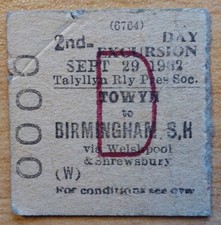 Btc railway ticket for sale  MARKET DRAYTON