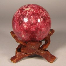Bola de esfera de pedra preciosa rara rosa THULITA 40mm com suporte - Trondheim, Noruega, usado comprar usado  Enviando para Brazil