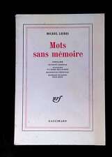 Leiris mots mémoire d'occasion  France