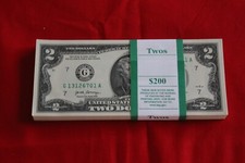 Usado, 100 NOTAS DE DOIS DÓLARES 2017A NÍTIDAS NÃO CIRCULADAS $2 NOTAS EM ORDEM SEQUENCIAL comprar usado  Enviando para Brazil