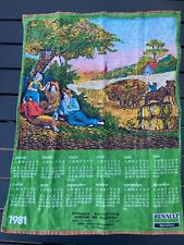 Torchon calendrier vintage d'occasion  Saint-Martin-du-Mont