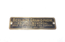 TAG FONOGRÁFICA ORIGINAL BERLINER GRAM-O-PHONE ID DISC comprar usado  Enviando para Brazil