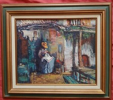 Belle huile siècle d'occasion  Vic-sur-Aisne