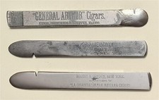 1910 General Arthur Glaccum & Sons Bogert & Heydon (3) abridor de caixa de charuto lâmina, usado comprar usado  Enviando para Brazil