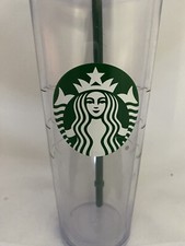 Usado, Copo frio Starbucks 2012 Venti transparente parede dupla acrílico 24 oz com palha comprar usado  Enviando para Brazil
