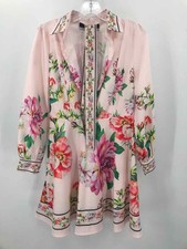 Vestido de manga comprida usado Dalia Macphee rosa tamanho pequeno floral comprimento do joelho comprar usado  Enviando para Brazil