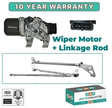 PARA RENAULT CLIO MK3 (2007-2012) MOTOR LIMPADOR DE PARA-BRISA DIANTEIRO e CONJUNTO DE LIGAÇÃO comprar usado  Enviando para Brazil