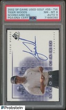 2002 SP Jogo Usado Cartão de Pontuação de Golfe Tiger Woods PSA 8 PSA/DNA 9 AUTO comprar usado  Enviando para Brazil
