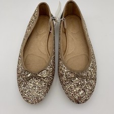 Sapato de balé glitter dourado marinho antigo novo com etiquetas tamanho 9 casamento chuveiro conforto arcos comprar usado  Enviando para Brazil