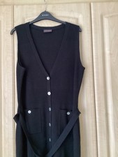 black knitted waistcoat ladies for sale  BRISTOL