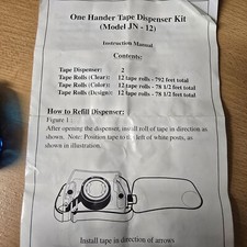 Kit dispensador de fita com uma mão 1 dispensador 5 rolos manual exclusivo HTF raro usado comprar usado  Enviando para Brazil