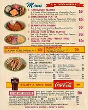 1961 woolworth menu for sale  Manchester Township