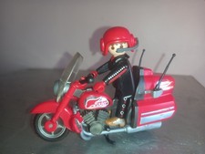 PLAYMOBIL MOTO DOREE ROUGE ROUTIERE  3062 MOTARD BIKER MOTO CHOPPER CITY, usado comprar usado  Enviando para Brazil