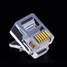 100 peças conector plugue linha telefônica RJ11 4P4C 6P2C 6P4C 6P6C - 2/4/6 pinos, usado comprar usado  Enviando para Brazil