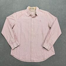 Camisa Burberry feminina grande vermelha bordada britânica xadrez Gingham Inglaterra senhora, usado comprar usado  Enviando para Brazil