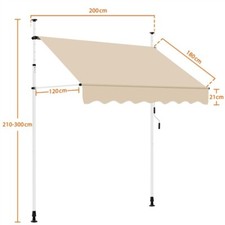 Manual retractable awning for sale  IPSWICH